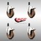 Service Caster 5 Inch 316SS High Temp Glass Filled Nylon 1-3/8 Inch Stem Caster Set Lock Brake SCC-SS316TTLEX20S514-GFNSHT-138-4 - alternate 1